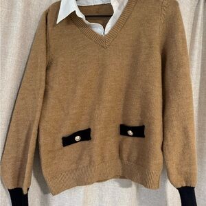 Collared Sweater with Buttons